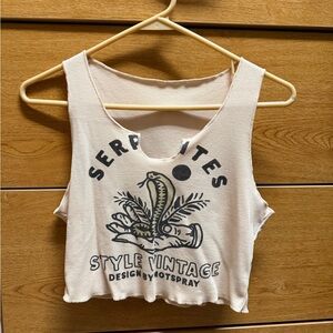 Serpentes Vintage Style Women's Tank Top - Cream